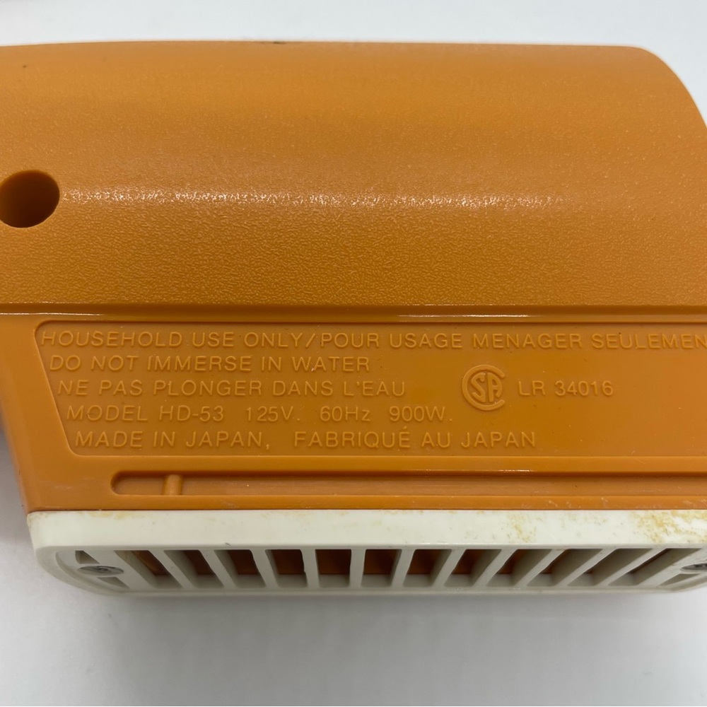 Sunbeam 900 Hair Dryer - Orange and White - Picture 7 of 11